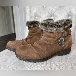 KHOMBU Women's Lindsey All Weather Waterproof Boots Brown Size 10 Leather
